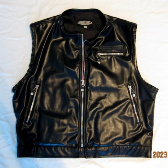 RUBBER SOUL 'Biker' Vest- M 'Black' (BRAND NEW /wot) SUPER RARE! 'Unisex' - Picture 1 of 16